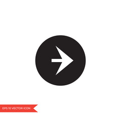Arrow icon flat style isolated	
