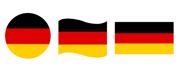Obraz premium Germany flag icon. Germany nation element set vector ilustration