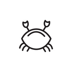 Animal Cancer Crab Outline Icon