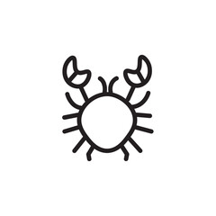 Animal Cancer Crab Outline Icon