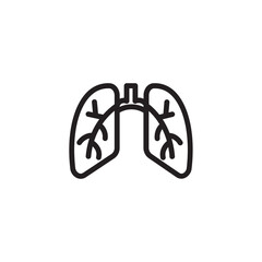 Breath Cancer Lungs Outline Icon