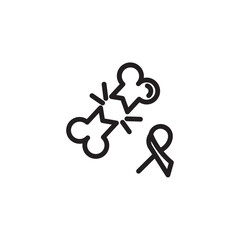 Bone Broken Medical Outline Icon