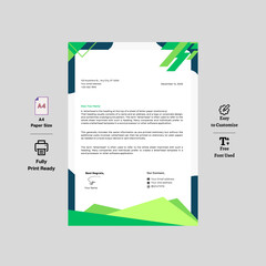 Corporate Letterhead Template Abstract Design , Editable Corporate Letterhead Template Abstract Design .