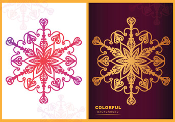 Luxury mandala art with floral style background ornament pattern design for invitation card, print, wedding card, banner.