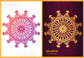 Ornamental art circle round shapes geometric luxury mandala vector design.