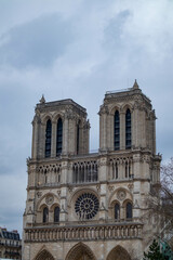 Naklejka na ściany i meble Chiesa di Notre Dame, città di Parigi, Francia