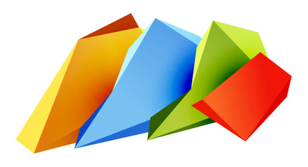 Vector 3d low poly triangle geometric design elements