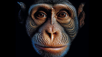 close up of a monkey face