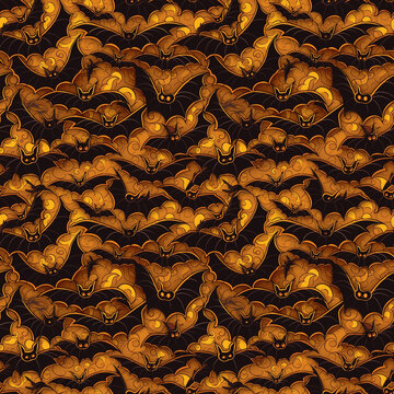 pattern with halloween bats