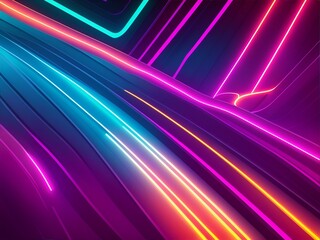 abstract glowing lines  ai generative