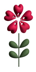 Blume am Stiel.