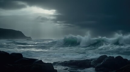 Sea during the storm