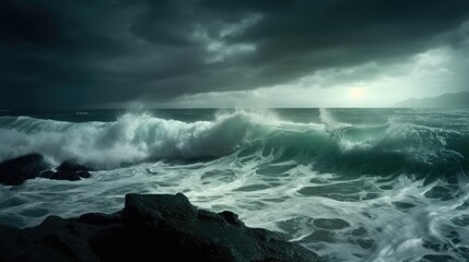 Obraz premium Sea during the storm