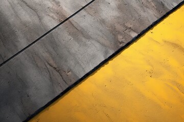 Abstract yellow grey and concrete Generative AI