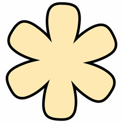 A flower in groovy colors to decorate the holiday.