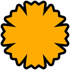 A flower in groovy colors to decorate the holiday.