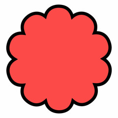 A flower in groovy colors to decorate the holiday.