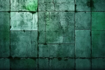 Fototapeta premium Green concrete cement wall, digital illustration painting, abstract, textures, Generative AI