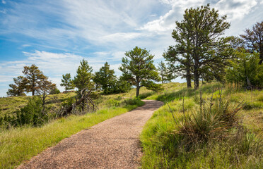 Fototapeta na wymiar Hiking Trail at Scotts Bluff National Monument