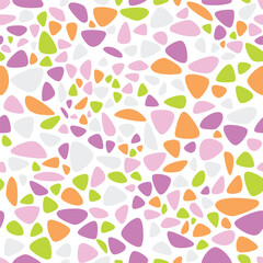 Terrazzo floor texture, abstract colorful stone chips vector background. Bright and modern coloured mosaic of polished pebble.