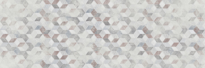 Vintage cubes seamless pattern. Retro repeating wallpaper , fabric or ceramic digital print, Grunge background
