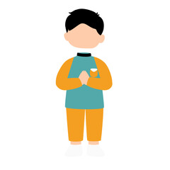 Cute Little Kid Boy Greeting