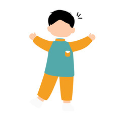 Cute Little Kid Boy Happy