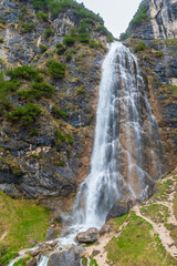 Obraz premium View towards the Dalfazer Waterfall (Austria)