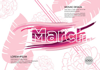 Obraz premium design abstrak cover calendar, 12 months templates fullcolor. Vector illustration January, February, March, April, May, June, July, August, September, October, November, December, in English. 