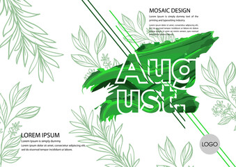 design abstrak cover calendar, 12 months templates fullcolor.  Vector illustration January, February, March, April, May, June, July, August, September, October, November, December, in English. 