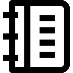 Fototapeta premium notebook black outline icon