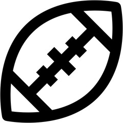 rugby black outline icon