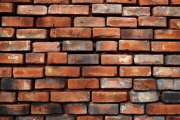 Obraz premium Red brick wall background Generative AI