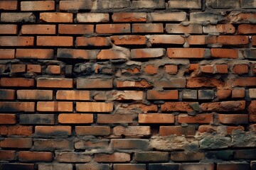 Obraz premium Red brick wall background Generative AI