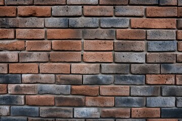 Naklejka premium Red brick wall background Generative AI