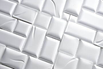 White brick wall seamless texture
 Generative AI