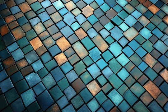 Seamless Swimming Pool Tiles Generative AI