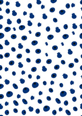 Blueberry on white background.Eps 10 vector.