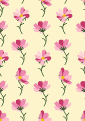 poppy flowers background.Eps 10 vector.
