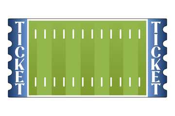 ticket with soccer field markings, vector