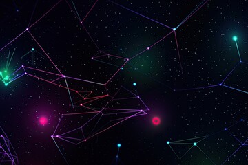 abstract background with stars Generative Ai