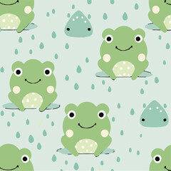 cute simple frog pattern, cartoon, minimal, decorate blankets, carpets, for kids, theme print design
