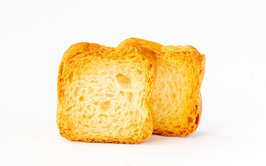 rusks on a white background