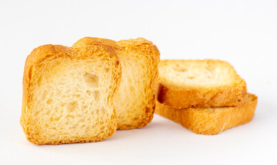 rusks on a white background