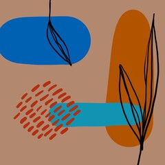 Posters flowers, leafs   digital drawing © Klaudia