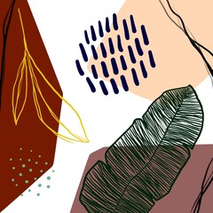 Posters flowers, leafs   digital drawing © Klaudia