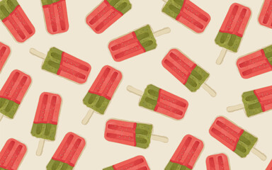 popsicles pattern background watercolor