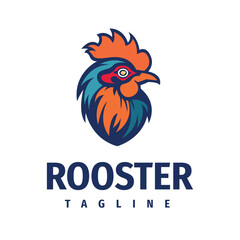 rooster logo illustration template design