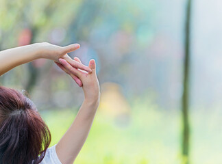 Obraz premium yoga hand
