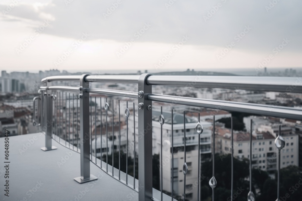 Aufkleber a view of a city from the top of a building. generative ai image.